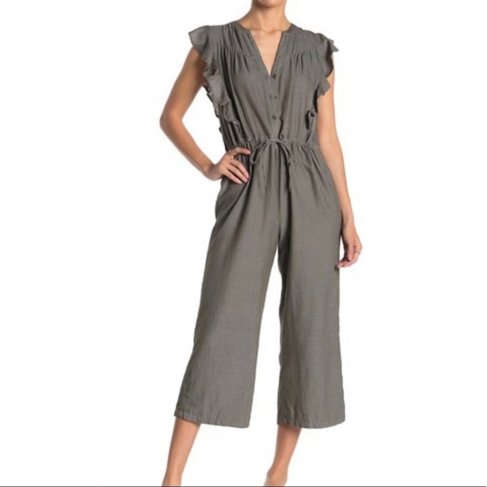 SUSINA Gray Casual Ruffled Jumpsuit - Grey